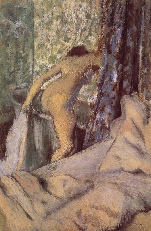 Edgar Degas take a bath in the morning china oil painting image